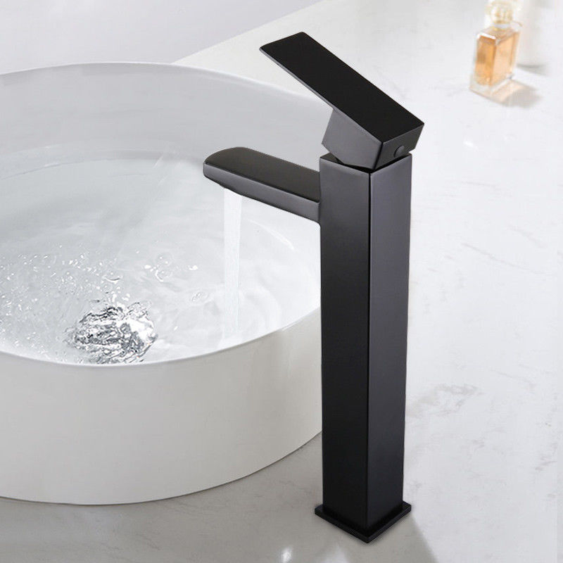 SUS304 Stainless Steel Vessel Single Hole Single Handle Basin Mixer in Chrome Matte Black Gold Sn
