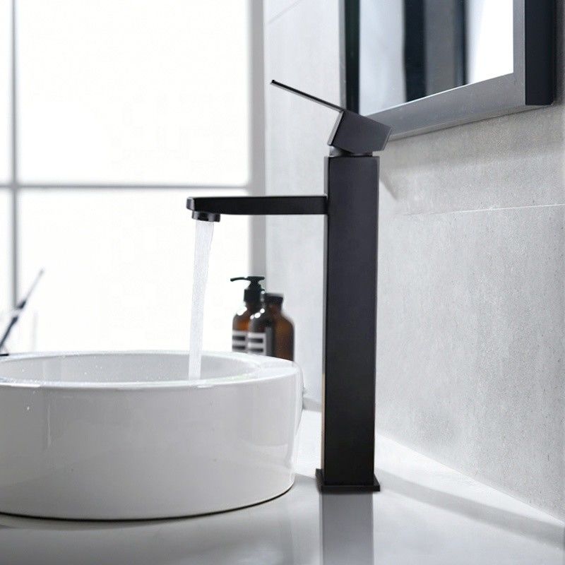 SUS304 Stainless Steel Vessel Single Hole Single Handle Basin Mixer in Chrome Matte Black Gold Sn