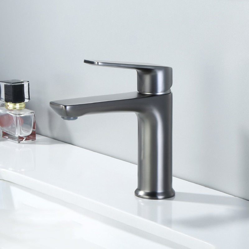 SUS304 Stainless Steel Vessel Single Hole Single Handle Basin Mixer in Chrome Matte Black Gold Sn Grey