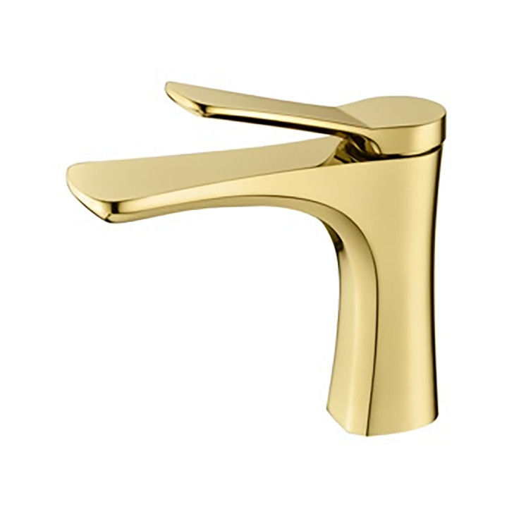 Brass Modern Single Hole Single Handle Basin Mixer in Chrome Matte Black Gold Grey
