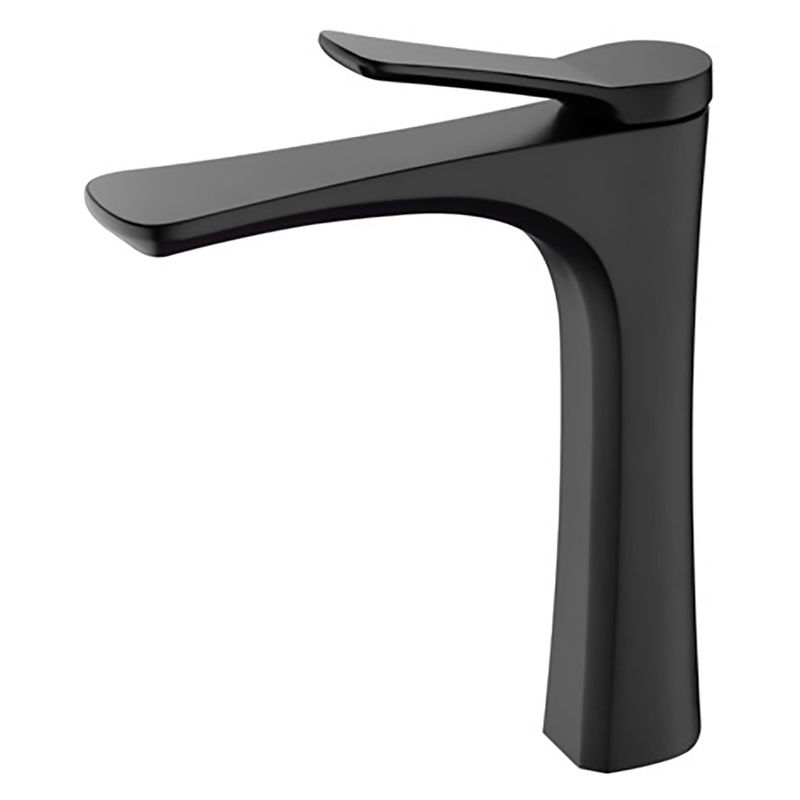 Brass Modern Single Hole Single Handle Basin Mixer in Chrome Matte Black Gold Grey