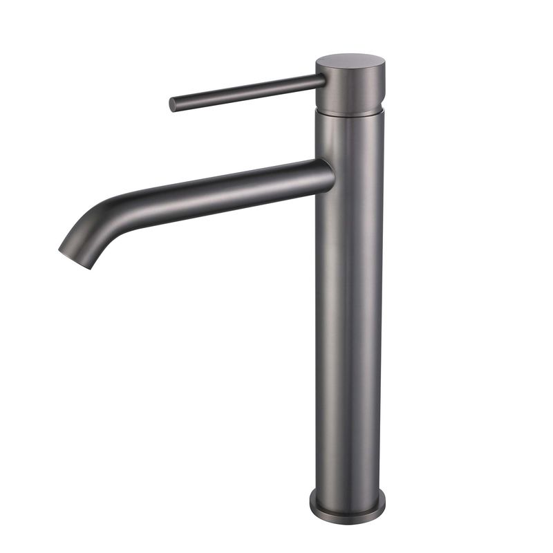 SUS304 Stainless Steel Vessel Single Hole Single Handle Basin Mixer in Grey Matte Black Gold Sn