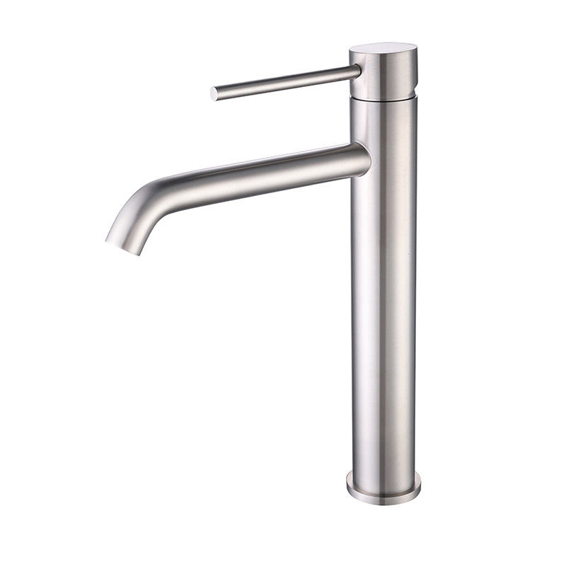 SUS304 Stainless Steel Vessel Single Hole Single Handle Basin Mixer in Grey Matte Black Gold Sn
