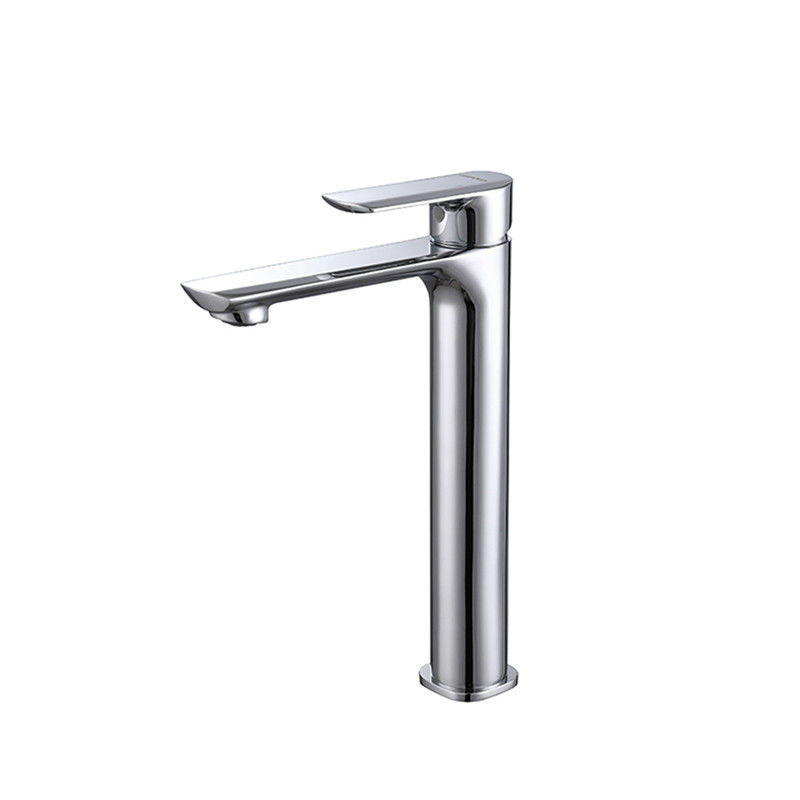 Brass Vessel Single Hole Single Handle Basin Mixer Tap in Chrome Matte Black  Grey Gold