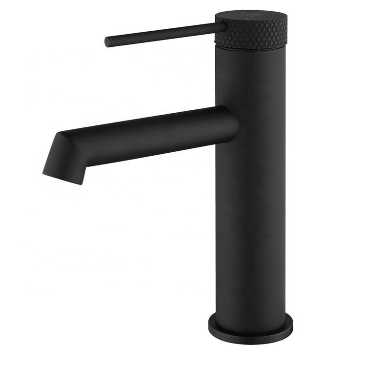 Brass Modern Single Hole Single Handle Basin Mixer In Chrome Matte Black Gold Grey