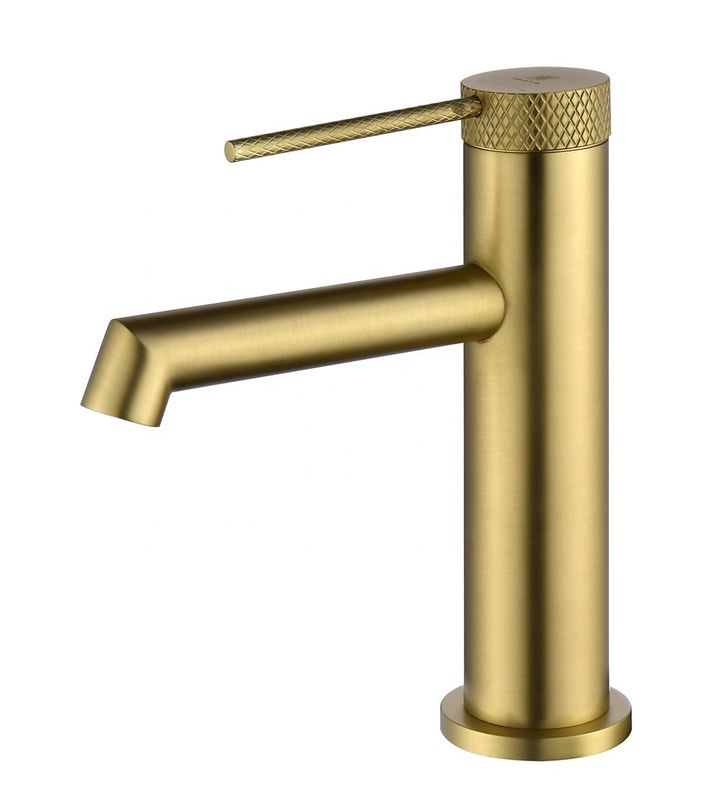 Brass Modern Single Hole Single Handle Basin Mixer In Chrome Matte Black Gold Grey