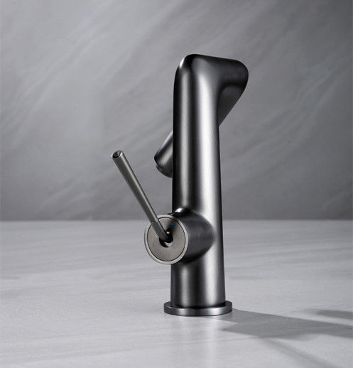 Brass Modern Single Hole Single Handle Basin Mixer In Chrome Matte Black Gold Grey