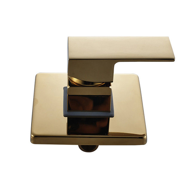 Chrome Matte Black Square Shower Handle Pressure Balanced 1/2 In Rough In Valve Trim Kit